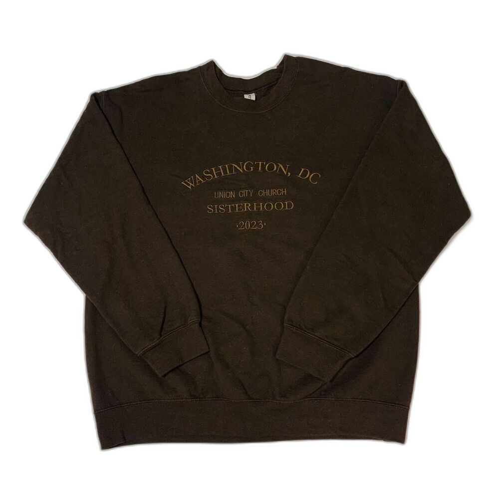 Washington DC Union City Church Sisterhood 2023 Brown Crewneck Sweater – Size L